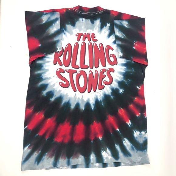 Vintage 1994 The Rolling Stones Tie Dye Men Shirt - Picture 3 of 10